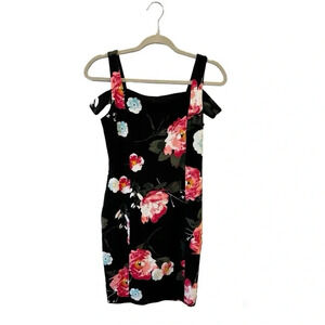 Guess Black Floral Mini Dress